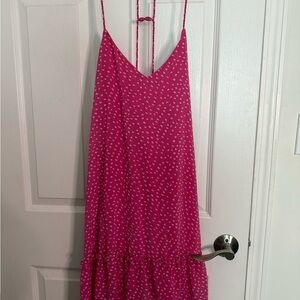 Pink Spaghetti Strap Dress